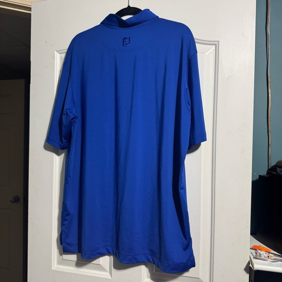 FootJoy Golf Shirt Pullover Collar 1/4 button Up Royal Blue Size 2XL - Picture 4 of 12